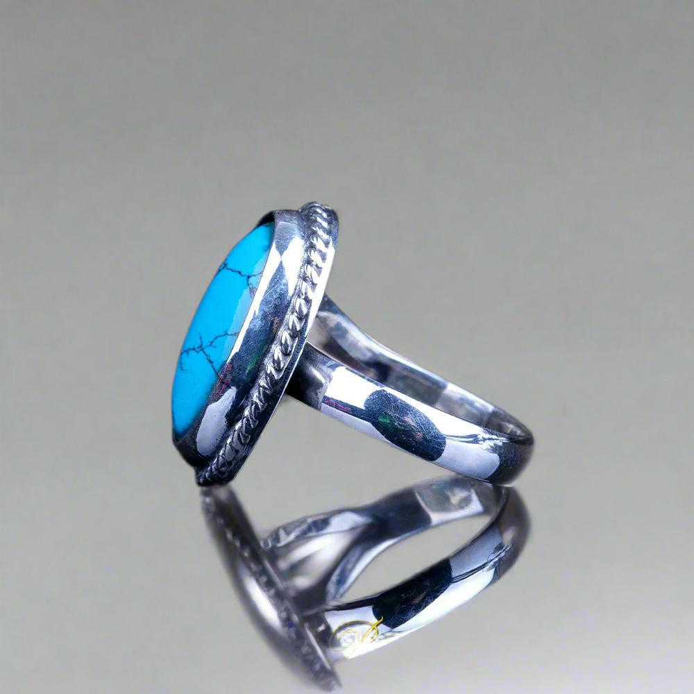 Feroza stone Silver( Chandi)  Ring 925