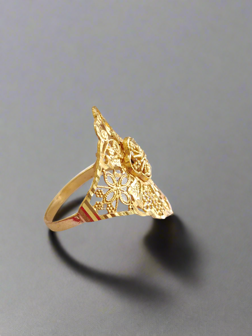 Ornate Gold-Plated Filigree Ring