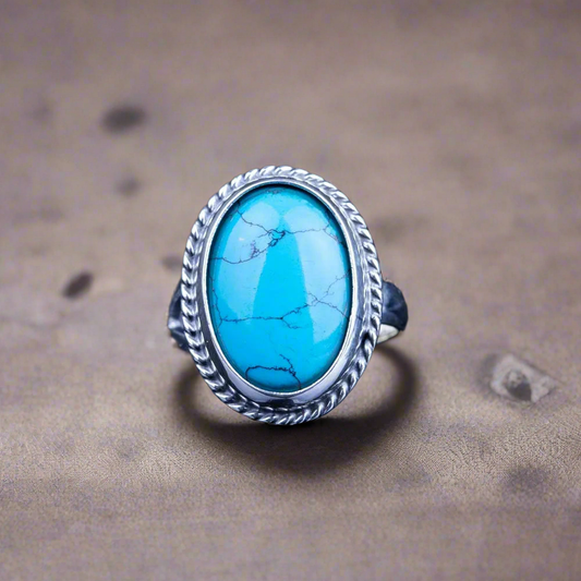 Feroza stone Silver( Chandi)  Ring 925