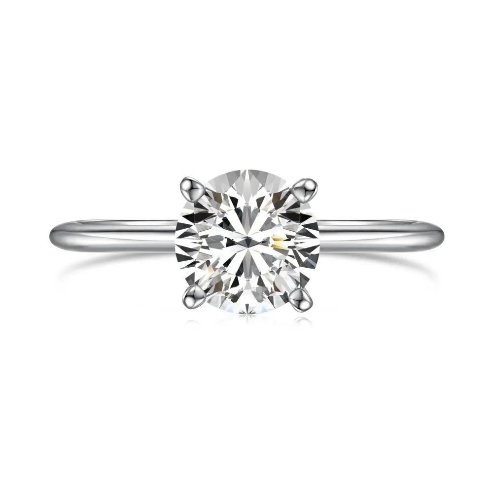 Elegant Solitaire Round-Cut Engagement Ring